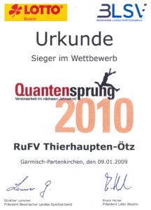 Urkunde Quantensprung 2010